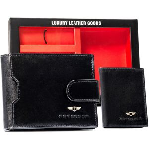 Ajándékkészlet: bőr férfi pénztárca, tok és kulcstartó - Peterson 141722243 - Peterson