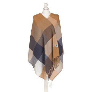 Nagy barna-bézs kockás női sál - Peterson 141727098 - Peterson