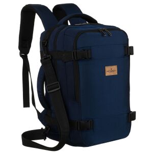 Tengerészkék színű, kétrekeszes, cipzárral zárható utazótáska - Peterson 141728941 - Bőrönd &Táska