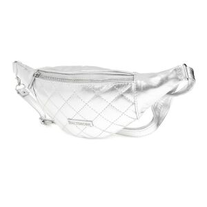 Srebrna saszetka nerka pikowana skóra naturalna Beltimore F22 141733037 - Saszetka