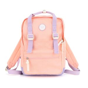 Tágas, városi női hátizsák rózsaszín-lila színben, külső zsebbel - Himawari 141735285 - Bőrönd &Táska