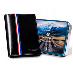 Nagy méretű, bőr férfi pénztárca zár nélkül - Peterson 141736137 - Peterson