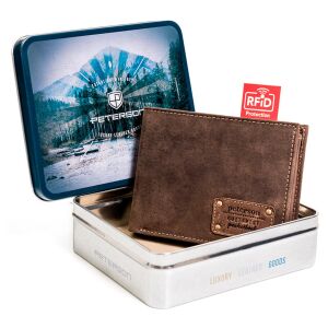 Skórzany męski portfel Peterson PTN 304G HUNTER 141739467 - Peterson