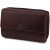 Női bőr pénztárca vízszintes mintával, vintage fonott mintával, sötétbarna, Beltimore Q62 141740355