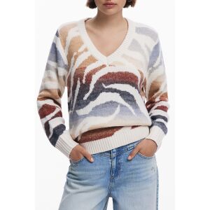 BIAŁY SWETER DAMSKI DESIGUAL 141748931 - Dla kobiet