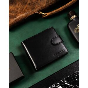 Ajándékkészlet: bőr férfi pénztárca és kulcstartó - Peterson
