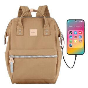 Női városi hátizsák zsebekkel és USB porttal - Himawari 141749947 - Bőrönd &Táska