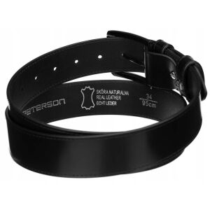 Bőr, széles férfi öv klasszikus csattal - Peterson 141754354 - Peterson