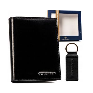 Ajándékkészlet: bőr férfi pénztárca és kulcstartó - Peterson 141757402 - Férfi pénztárca