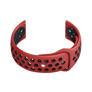 Pasek gumowy do smartwatch U11 - czerwony/czarny - 22mm 141757297 - Pasek do inteligentnego zegarka