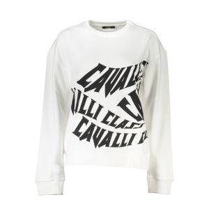 BLUZA BEZ ZAMKA CAVALLI CLASS DAMSKA BIAŁA 141759099 - Dla kobiet