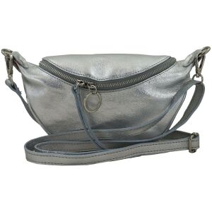 Saszetka nerka skórzana damska - Srebrna 147009763 - Saszetka