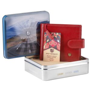 Vékony bőr férfi pénztárca zárral - Peterson 141768804 - Férfi pénztárca