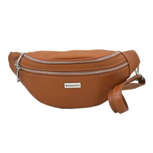 Funkcjonalna skórzana saszetka nerka - Brązowa jasna 141772961 - Saszetka