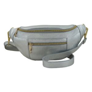 Modna torebka nerka metalizowana - Srebrna 141778855 - Saszetka