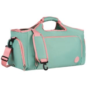 Mentazöld-rózsaszín hétvégi utazótáska cipőtartóval és hőszigetelt rekesszel - Peterson 141779147 - Utazótáska
