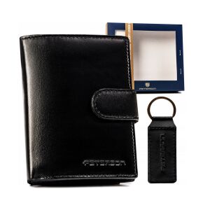 Ajándékkészlet: bőr férfi pénztárca és kulcstartó - Peterson 141779331 - Férfi pénztárca