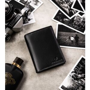 Ajándékkészlet: elegáns, bőr férfi pénztárca és kulcstartó - Peterson