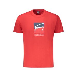 TOMMY HILFIGER MĘSKA KOSZULKA Z KRÓTKIM RĘKAWEM, CZERWONA 141786844 - Tommy Hilfiger