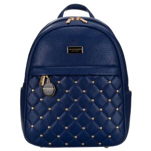 Steppelt, divatos sötétkék női hátizsák arany szegecsekkel díszített eco bőr Peterson 141790057 - Bőrönd &Táska