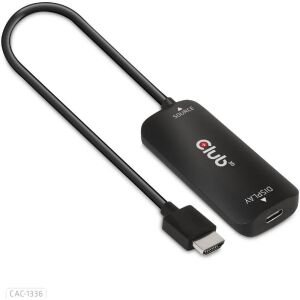 Club3D Adapter HDMI + MicroUSB > USB-C 4K120Hz aktiv St/Bu retail (CAC-1336) 141792158 - HDMI átalakító
