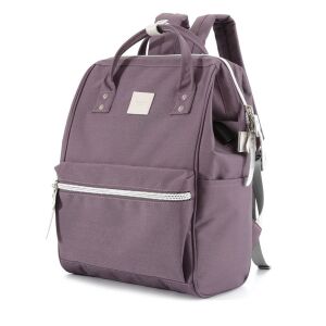 Lila hátizsák állítható pántokkal és cipzárral - Himawari 141800469 - Bőrönd &Táska