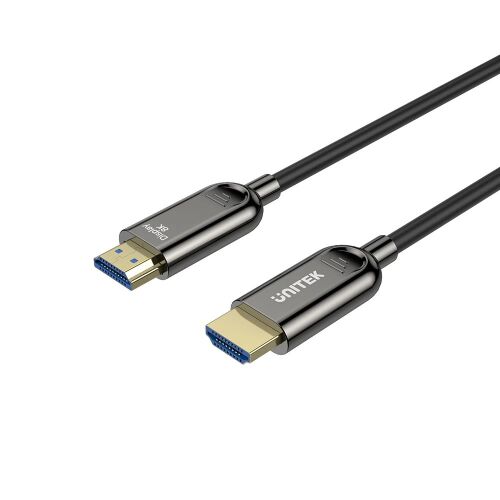 Unitek C11085GY01 HDMI - HDMI 2.1 Optikai Kábel 50m - Fekete (C11085GY01-50M) 141800495