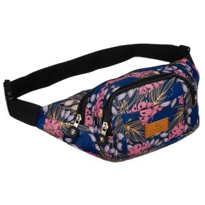 Pojemna modna saszetka nerka damska z roślinnym wzorem - Rovicky 141801234 - Opatrunek dodatkowy