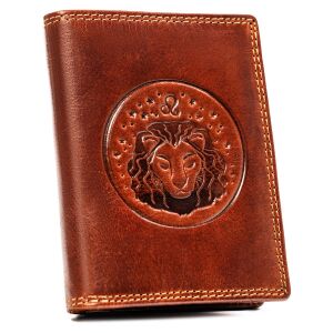 Nagy, bőr férfi pénztárca dombornyomott horoszkóp jellel - Peterson