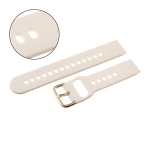 Pasek gumowy do smartwatch U01 - beżowy/rosegold - 20mm 141803092 - Pasek do inteligentnego zegarka