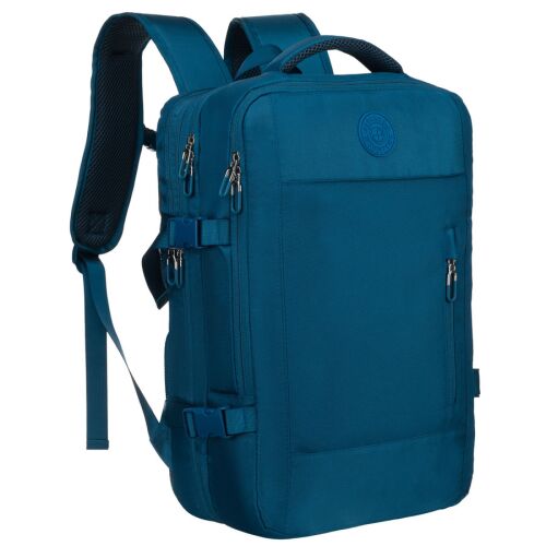 Kék színű utazó hátizsák, ideális kézipoggyászhoz, kompressziós pántokkal - Peterson 141803765