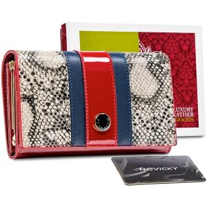 Skórzany damski portfel Peterson PTN ST-466 SNAKE 141804539 - Peterson