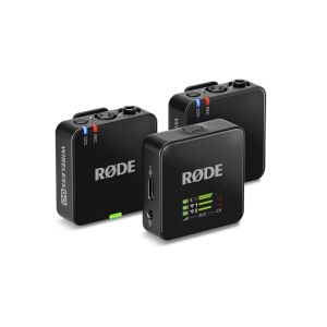 Rode Wireless GO GEN3 kompakt két csatornás digitális vezeték nélküli mikrofon rendszer adóba épített mikrofonnal, black (WIGOGEN3)