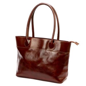 Skórzana duża elegancka damska shopperbag torebka na ramię Florence 141808386 - Opatrunek dodatkowy