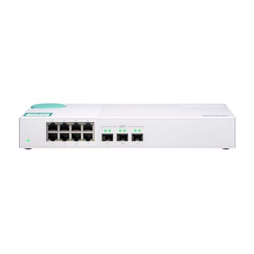 QNAP QSW-308S hálózati kapcsoló Beállítást nem igénylő (unmanaged) Gigabit Ethernet (10/100/1000) Fehér (QSW-308S) 141812166