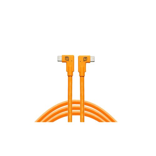 Tether Tools TetherPro Dual USB-C apa 90° - USB-C apa 90° 3.2 Gen 2 Adat és töltő kábel 4.6m - Narancssárga (CUC15RT2RT-ORG) 141829613