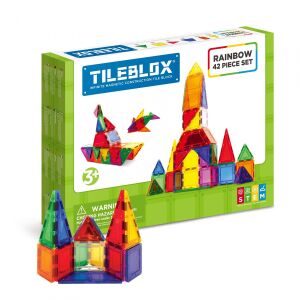 Magformers Tileblox Rainbow 42 darabos Mágneses Építőjáték (005-1030004)