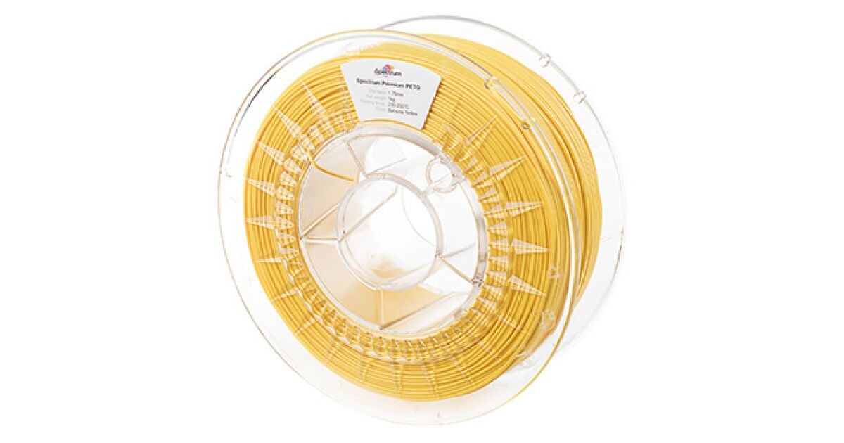 Filamento PET-G Bahama Yellow Per Stampa 3D – 1,75 Mm, Resistente Agli Urti E Alle Alte Temperature