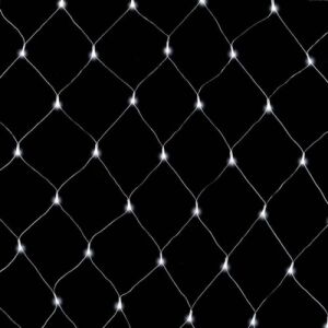 Led Fényháló 1,2m x 1,5m, Hidegfehér, Karácsonyi dekoráció - Fényfüzér