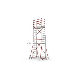 CAGSAN Telesafe XLN Profi 2x11 fokos kétrészes állvány (Munkamagasság: 6,4m) 141850344 - Gurulóállvány