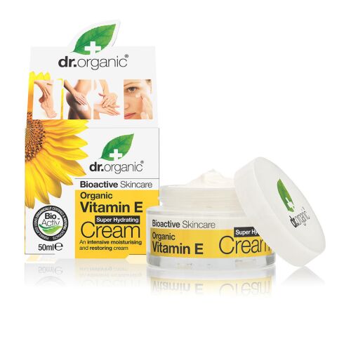 Dr. Organic E-vitaminos krém, 50ml, hidratáló és regeneráló arc- és testápoló - Arc- és szemkörnyékápoló