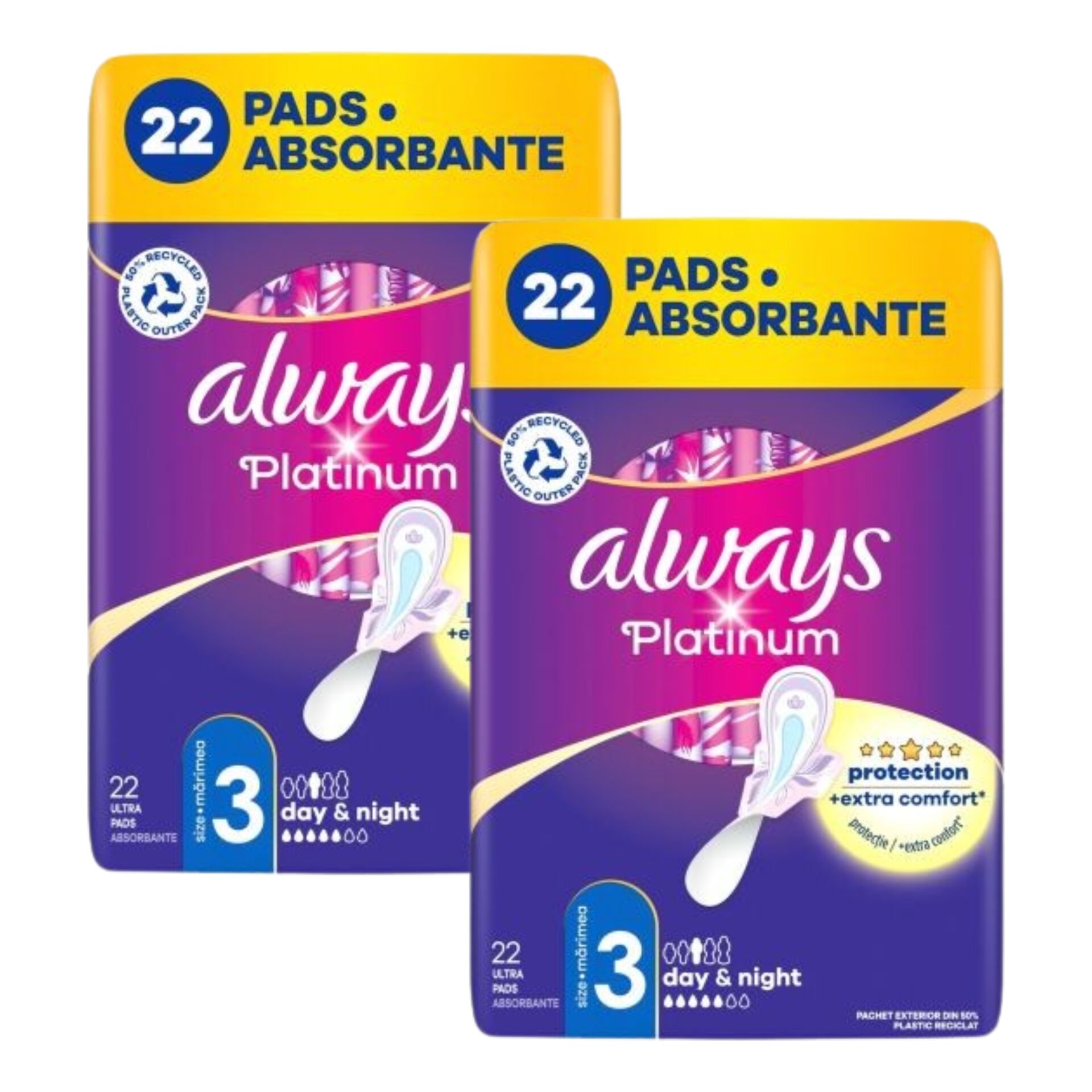 E-shop Always Platinum Denné a nočné hygienické vložky 2x22ks