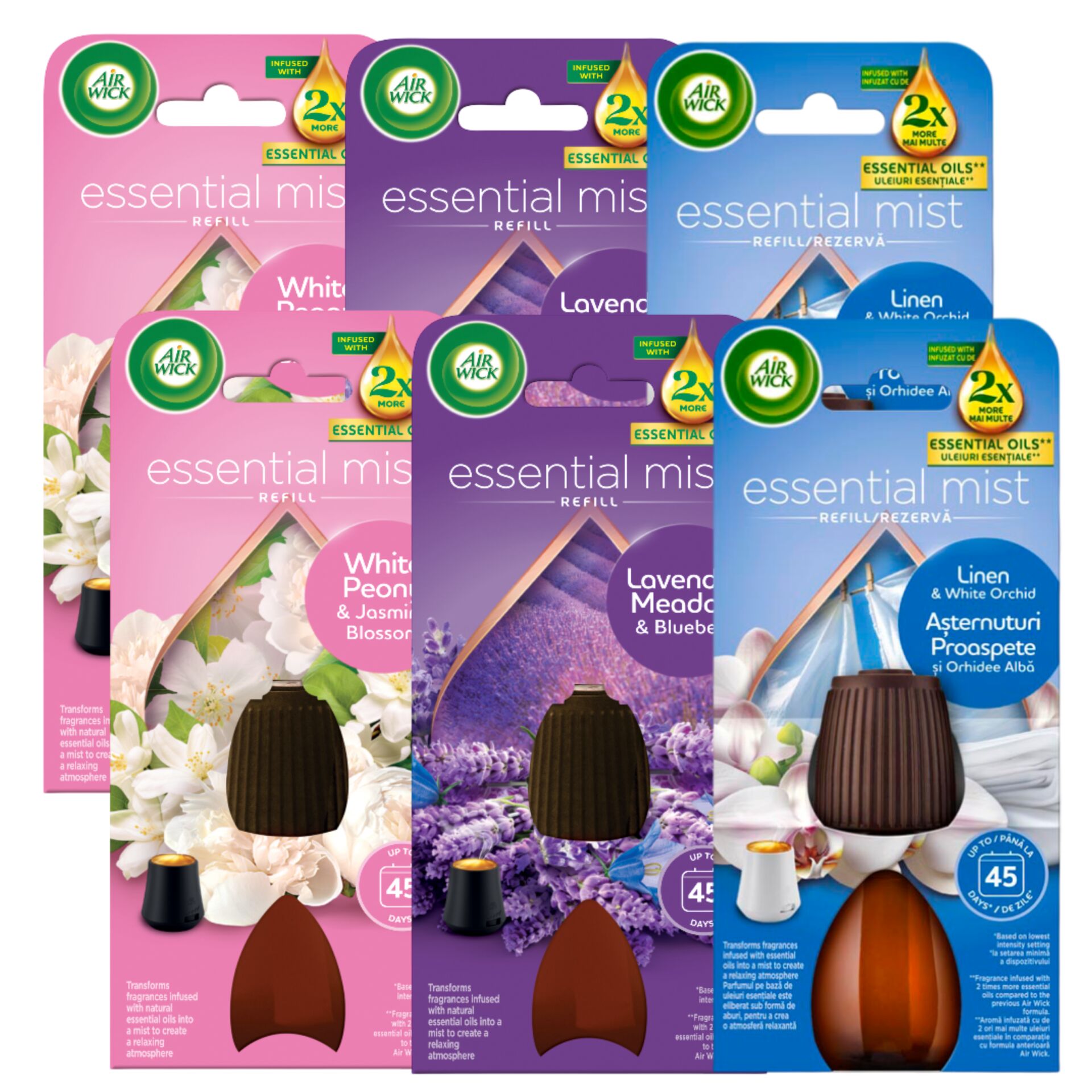 E-shop Air Wick Aroma difuzér Náplň s rôznymi vôňami 6ks