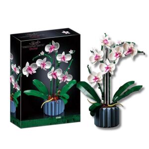 608-teilige Orchideenpflanze im Topf, kreatives Bauspielzeug für Zuhause oder als Geschenk 141881045 - Plastikbausteine
