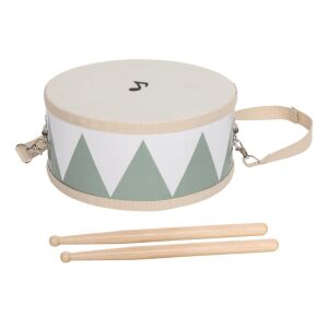 Pasztell zöld dob ütőkkel gyerekhangszer Jabadabado