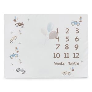 Ceba Baby Milestone mérföldkő alátét fotózáshoz 92x72 cm - Basic Retro Cars 141883984 - Baba mérföldkő takaró