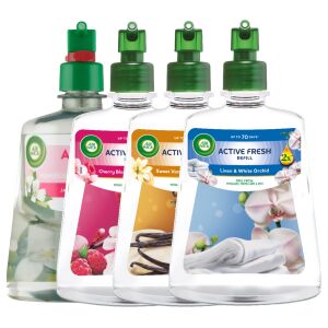 Air Wick Active Fresh Rezervă pachet cu arome de iasomie, floare de cireș, vanilie și in - Curatenie