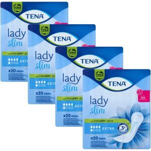 Tena Lady Slim Extra Inkontinenzeinlagen, 4 Packungen mit je 20 Stück - Tena Inkontinenzeinlagen