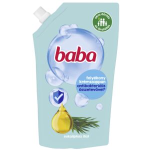 Baba antibakterielle Flüssigseife Nachfüllung, Eukalyptusduft, 500ml - Baba