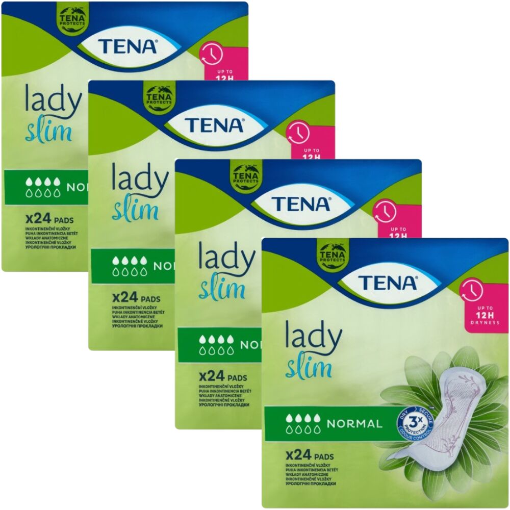 E-shop Tena Lady Slim Normal mäkké inkontinenčné vložky 4x24ks